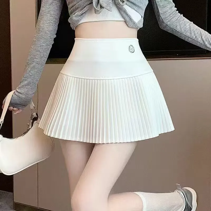 Lolita Elegant Vintage Pleated Skirt Women Sexy High Waist A-line Patchwork Y2k Skirt Korean Preppy Style Kawaii Mini Skirts