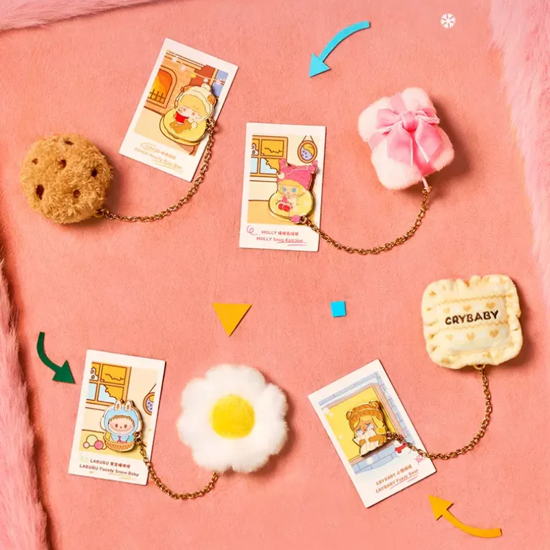 Pop Mart Pop Bean Fluffy&Cozy Series Magnes na Lodówkę Blind Box Dekoracja Lodówki Kuchennej Kolekcjonerski Mystery Box Modna Zabawka Prezent na Nowy Rok