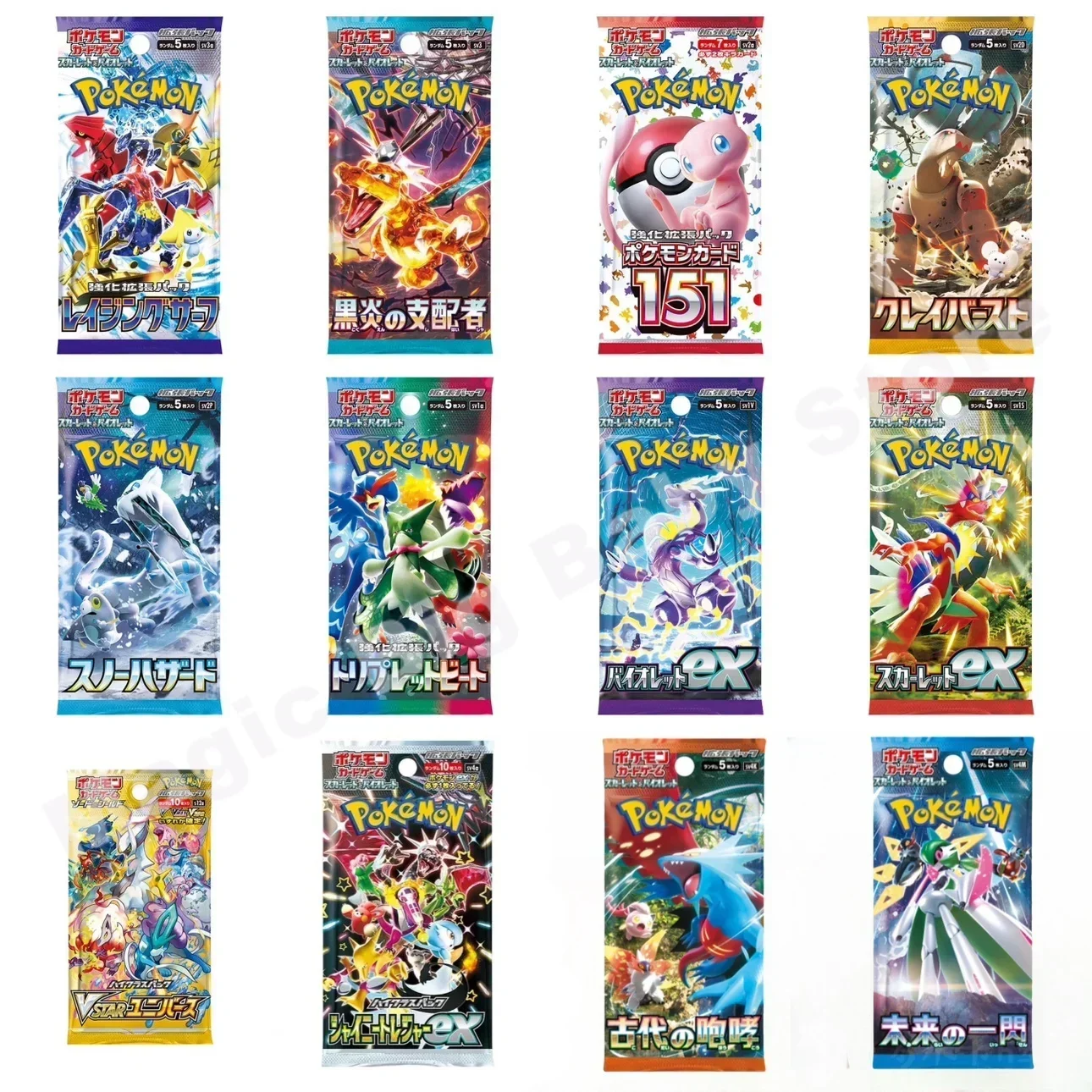بطاقات البوكيمون أصلية ألعاب التجارة PTCG النسخة اليابانية مجموعة سلسلة تشو والأرجواني شجرة غريبة 151 SV4A هدية للأطفال