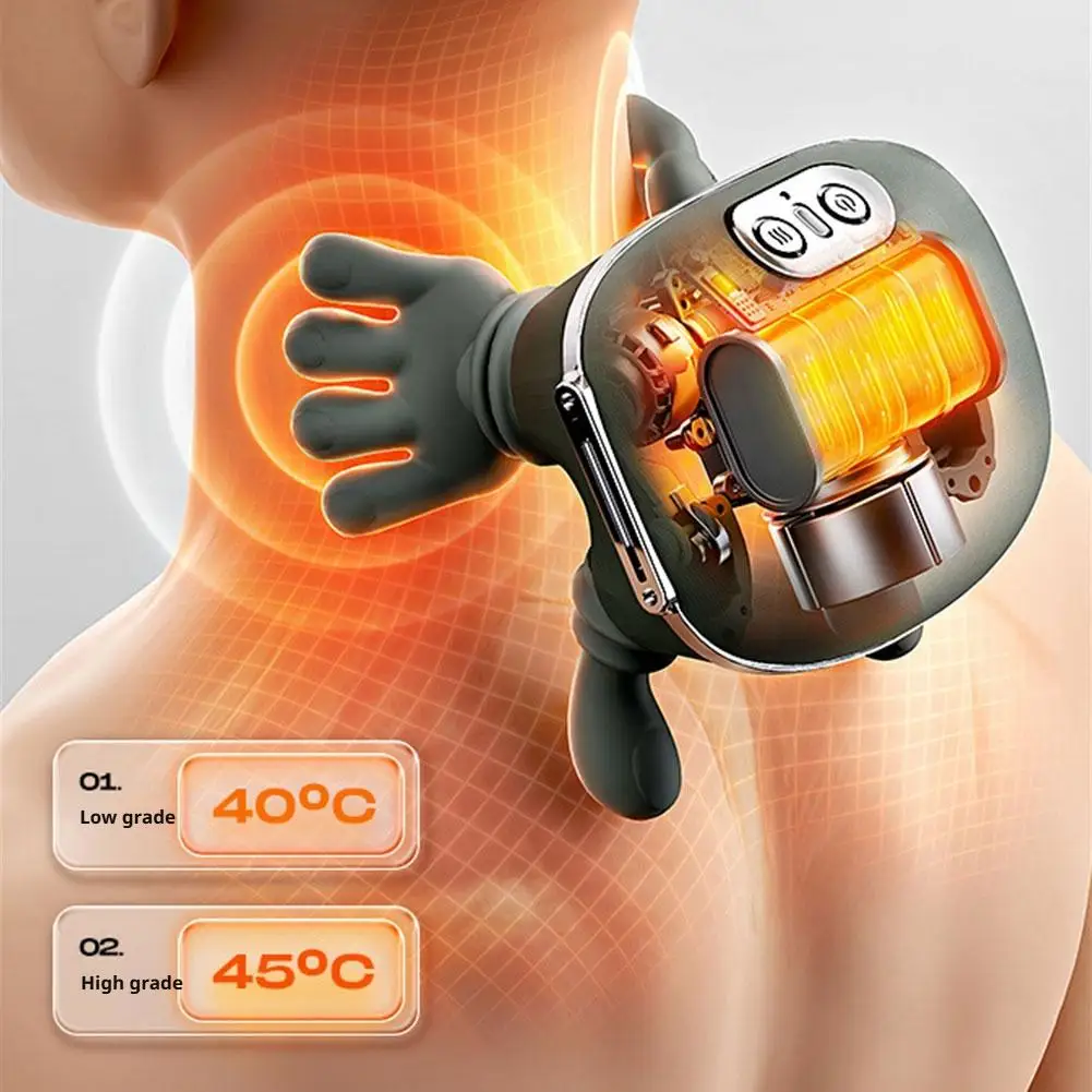 2025 massageador elétrico de pescoço, sem fio, cuidados de saúde, pescoço, ombro, amassar, massagem 3d, travesseiro cervical, costas, relaxamento muscular