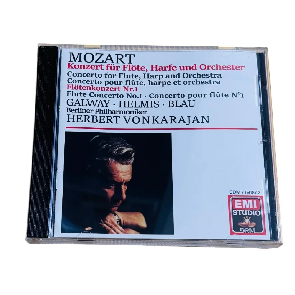 Fotografia 3: Em Estoque: CD Clássico de Concerto para Flauta e Harpa, Orquestra Sinfônica de Renome, Maestro Lendário, Novo e Lacrado