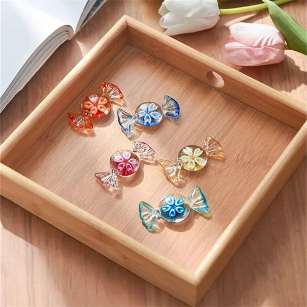 Gift Hand Blown Glass Candy Figurine Mini Handmade Glass Candy Ornaments Creative Colored Glass Art Pieces Tabletop Home Decor