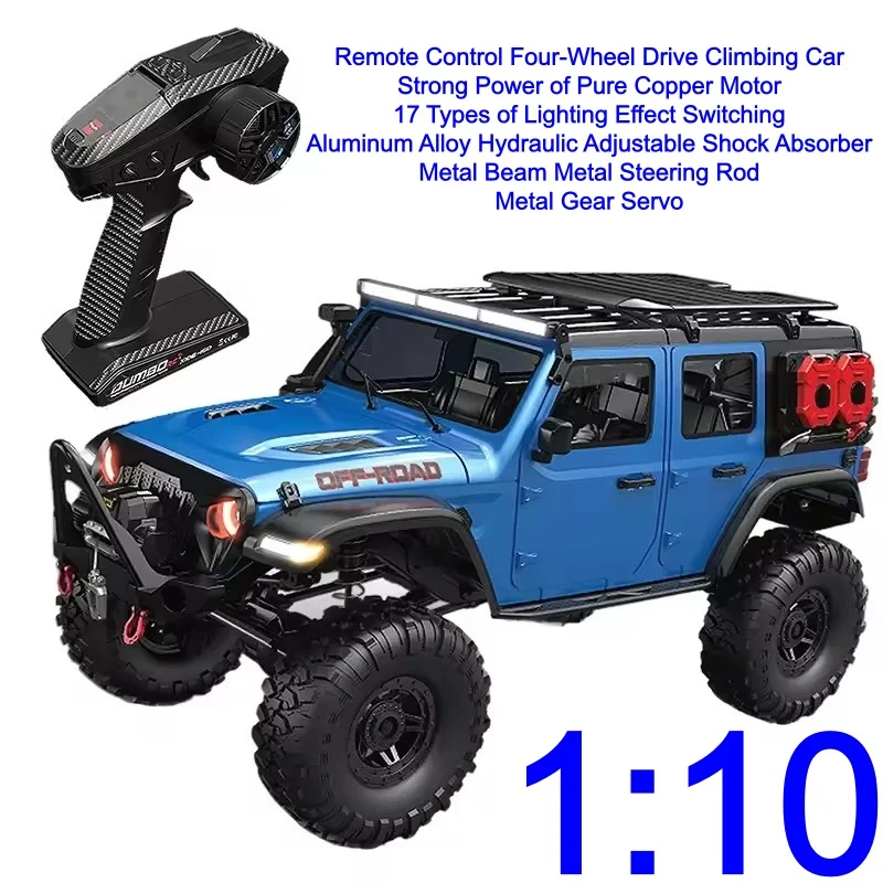 

4WD Rc Climbing Car 2.4g Full Proportional Rock Crawler 1/10 Remote Control Car Off-Road Truck Strong Power Pure Copper Motor