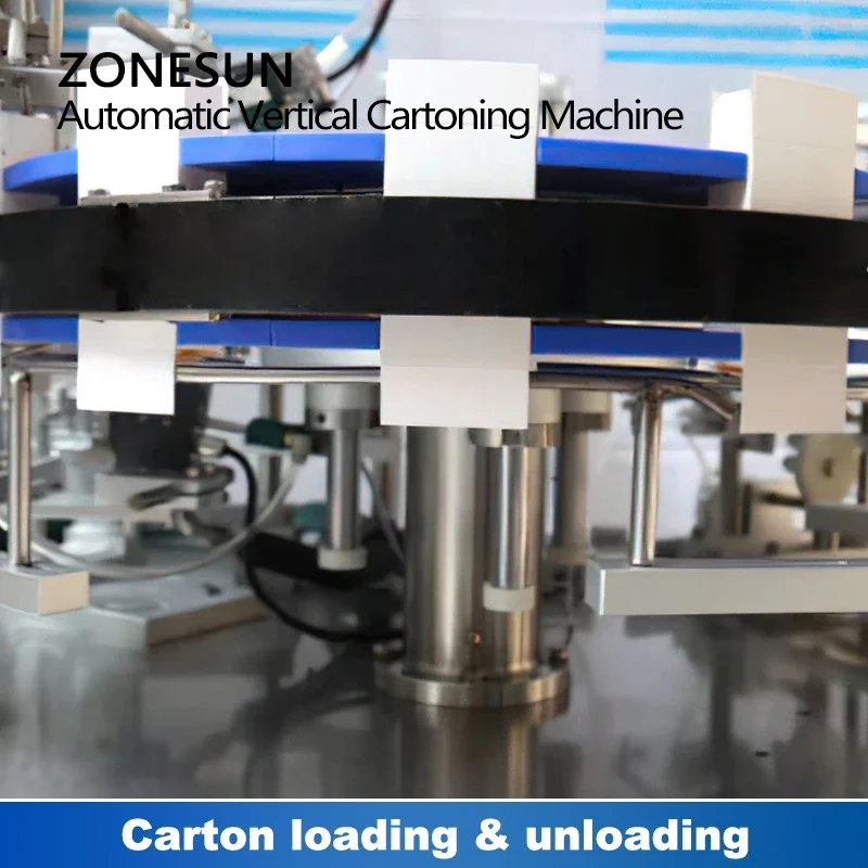 ZONESUN Automatic Carton Boxing Packaging Machine All In One Turntable Cosmetic Bottle Tube Packing Hand Cream ZS-ZHJ50D