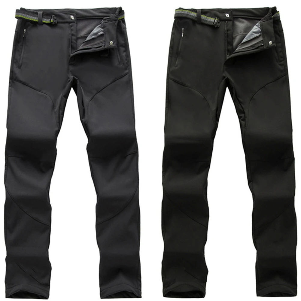 

Women Warm Fleece Lined Softshell Pants Skiing Waterproof Windproof Outdoor Sports Hiking Camping Plus Size Black