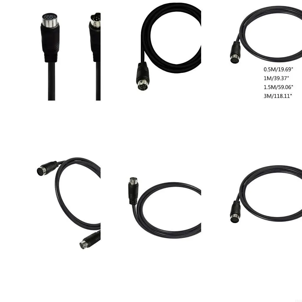 193A 3/1.5/1/0.5m S-video Cable Male to Female 10Pin Mini DIN Computer Connector Cable For Projector VCR DVD Nickel Plated