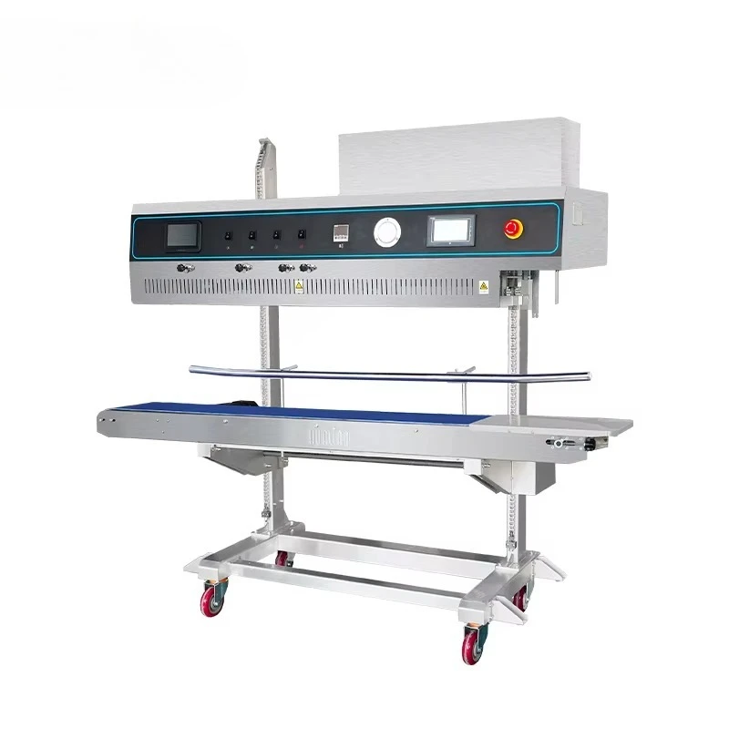 FRP-1120LH Integrated Suction and Inflation Continuous Vertical Band Sealer With Ink-jet Printer