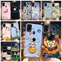 For Samsung Galaxy M21 M31 Case Lovely Astronaut Shockproof Silicone Soft Matte Fundas For Samsung M21 SM-M215F M31 Prime Bumper