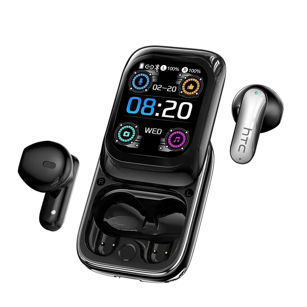 HTC Original Language Translate Bluetooth-Kopfhörer NE48 In-Ear-Kopfhörer mit Geräuschunterdrückung, kabellose Ohrhörer, Touchscreen, Mobiltelefon