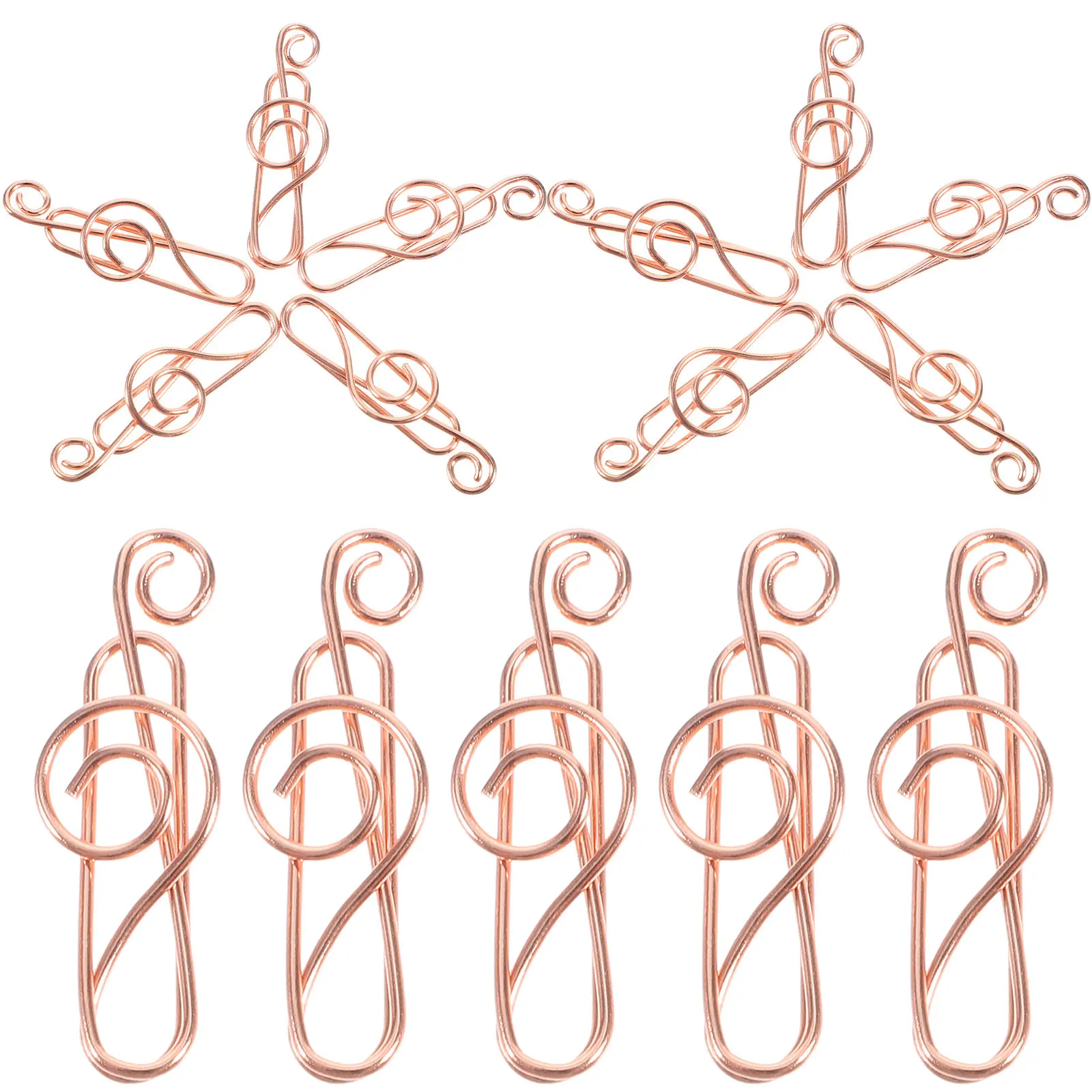 

50Pcs Musical Note Paper Clips Exquisite Carbon Steel Design Cute Decorative Bookmark for Notebook Calendar Scrapbook Student