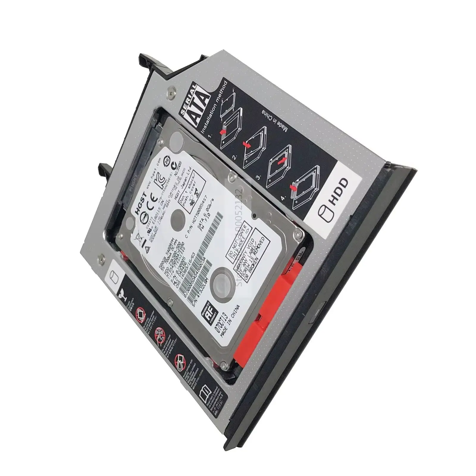 Panel Bezel 2nd Secondary 2.5 HDD SSD Hard Drive Optical bay Caddy Bracket Frame for Lenovo IdeaPad Y400 Y400N Y410N Y410P Y430P