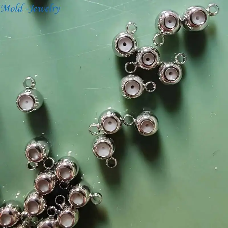 

69HB Set of 20 Silicone Plug Stopper Bead Spacer Beads for Necklaces and Bracelets Stainless Steel Jewelry Positioning Beads