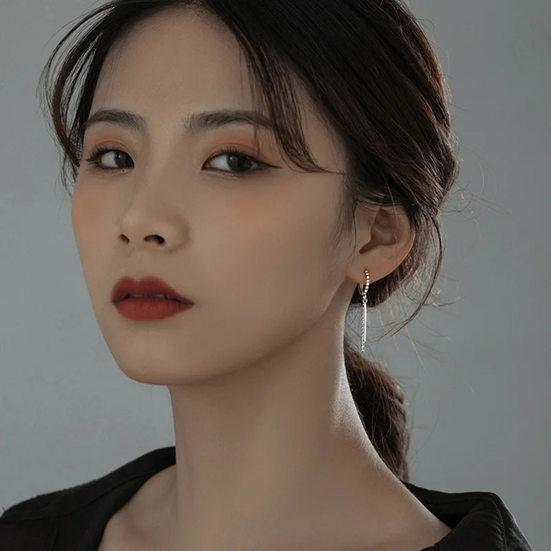 REETI 925 Sterling Silver Earrings Chain Earring Creative Hot Sexy Jewelry For Women Gift Customized