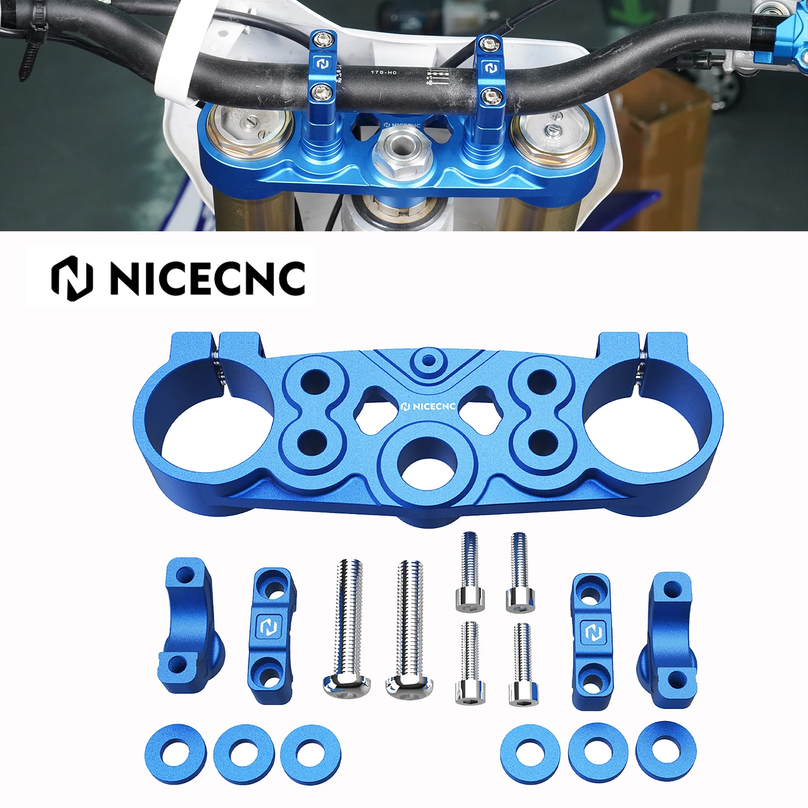 

For Yamaha YZ125 YZ250 2018-2024 YZ250X 2018-2023 YZ125X 2020-2023 YZ 125 250 Front Fork Lowering Triple Tree Upper Top Clamp