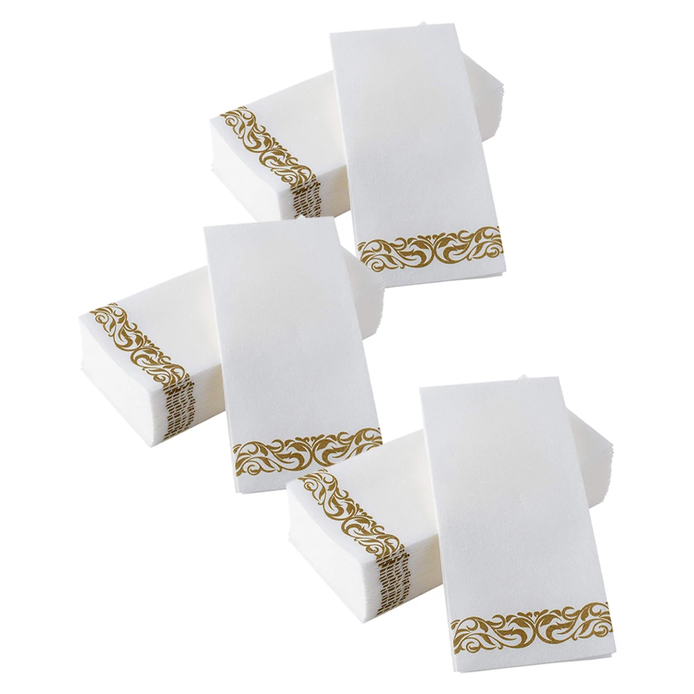 

75Pcs Printed Disposable Paper Napkins European Style 40x30cm 6-Fold Decorative Napkins for Weddings Formal Dinners Bbq