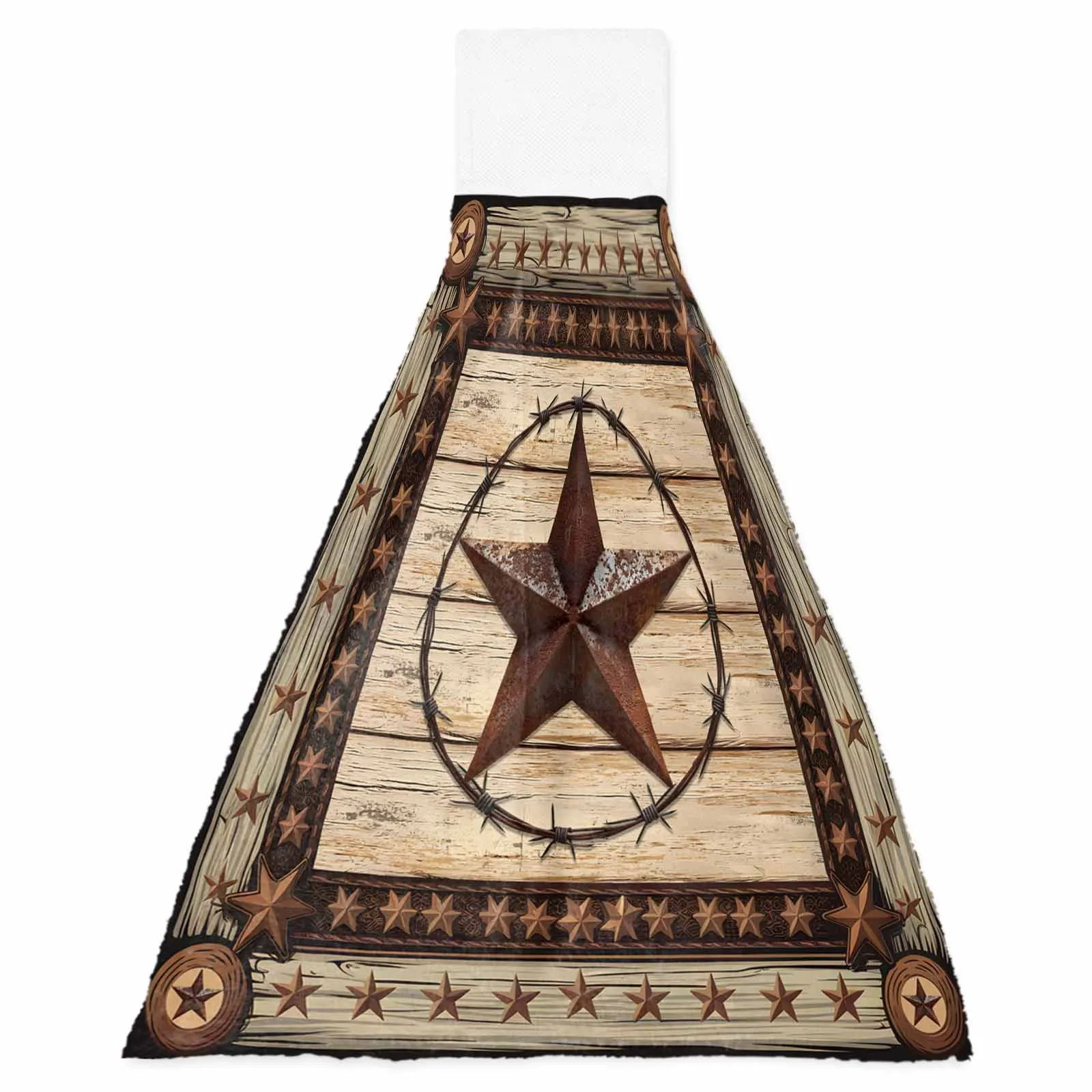 

Vintage Star Texas Farm Hand Towels Kitchen Microfiber Dishcloths Cleaning Cloth Absorbent Hanging Towels