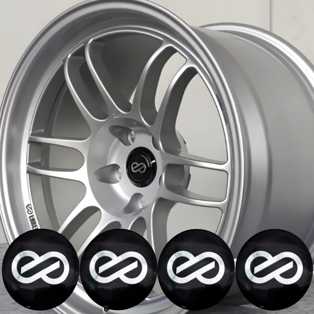 

4pcs 45MM 56MM 65MM Black Silver ENKEI Logo Emblem Car Stickers Accessories for Car Wheel Center Caps Rim Hubcaps Cover Badge