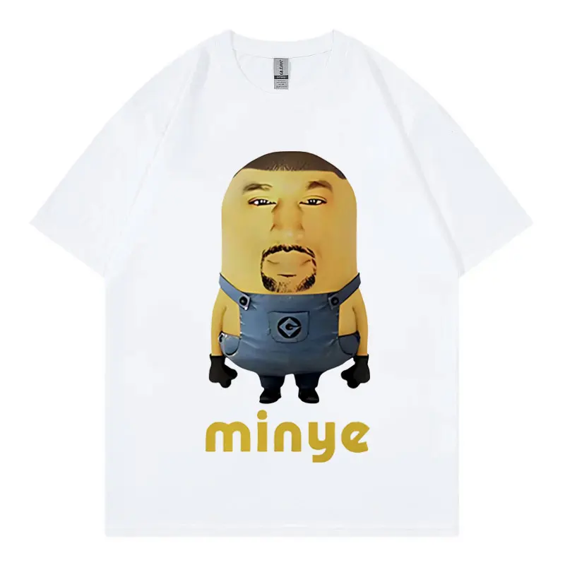 

Kanye West Minye Funny Meme Graphic T Shirts Fashion Hip Hop Oversized Clothing T-shirt Unisex High Quality Pure Cotton T-shirts
