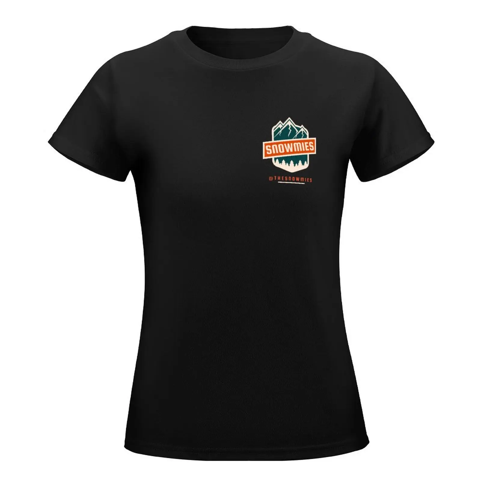 Snowmies - Green and orange logo T-Shirt Short sleeve tee female graphics sports fans cute t-shirts for Women