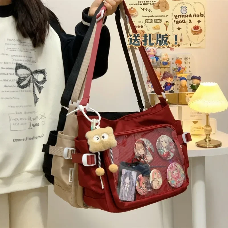 

MBTI Luxury Designer Shoulder Bag for Women College Style Casual Fashion Transparent Ita Bag Large Capacity Lolita Jk Handbag