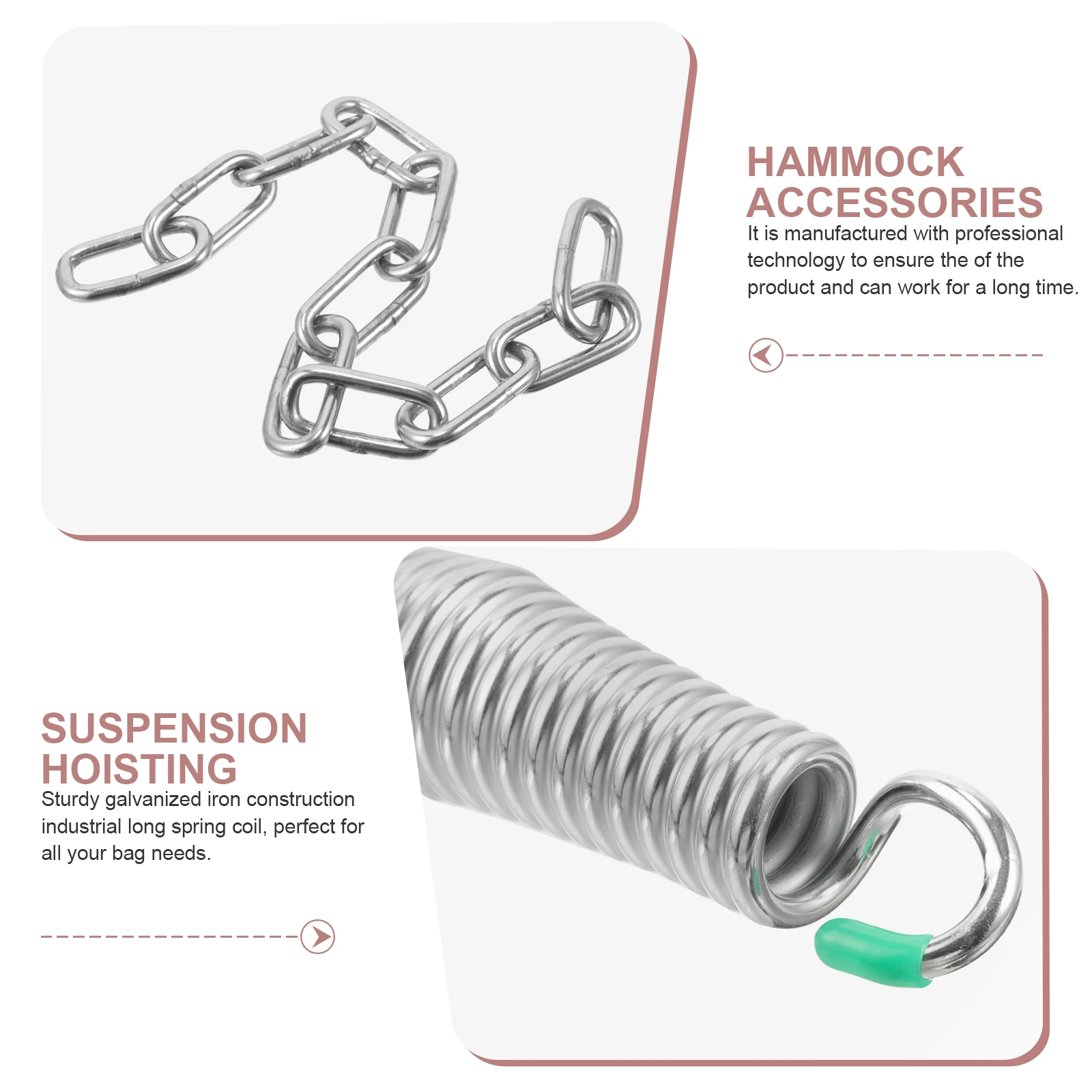 

Hammock Chair Spring Fixing Kit Hanging Heavy Duty Swing Galvanized Iron Porch Springs Coil Outdoor Furniture