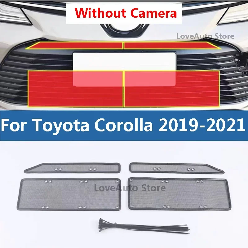 

For Toyota Corolla 2022 2021 2020 2019 Car Insect Screening Mesh Golden Steel Front Grille Insert Net Front Insect Screen