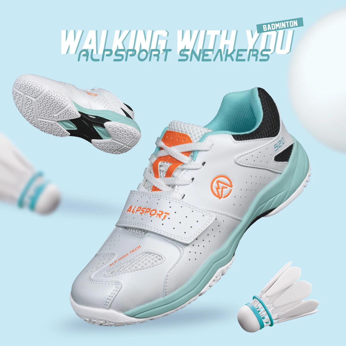 ALP Badminton shoes Breathable and non-slip Sports tennis shoes Unisex Sports shoes Peak sports shoes Original ALPSPORT-520