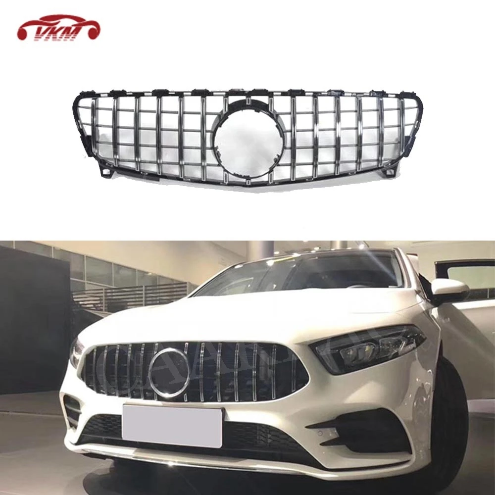 For W176 GT ABS Front Grille Cover For Mercedes Benz W176 A class A180 A200 A260 A45 2013-2019 Bumper Mesh Frame