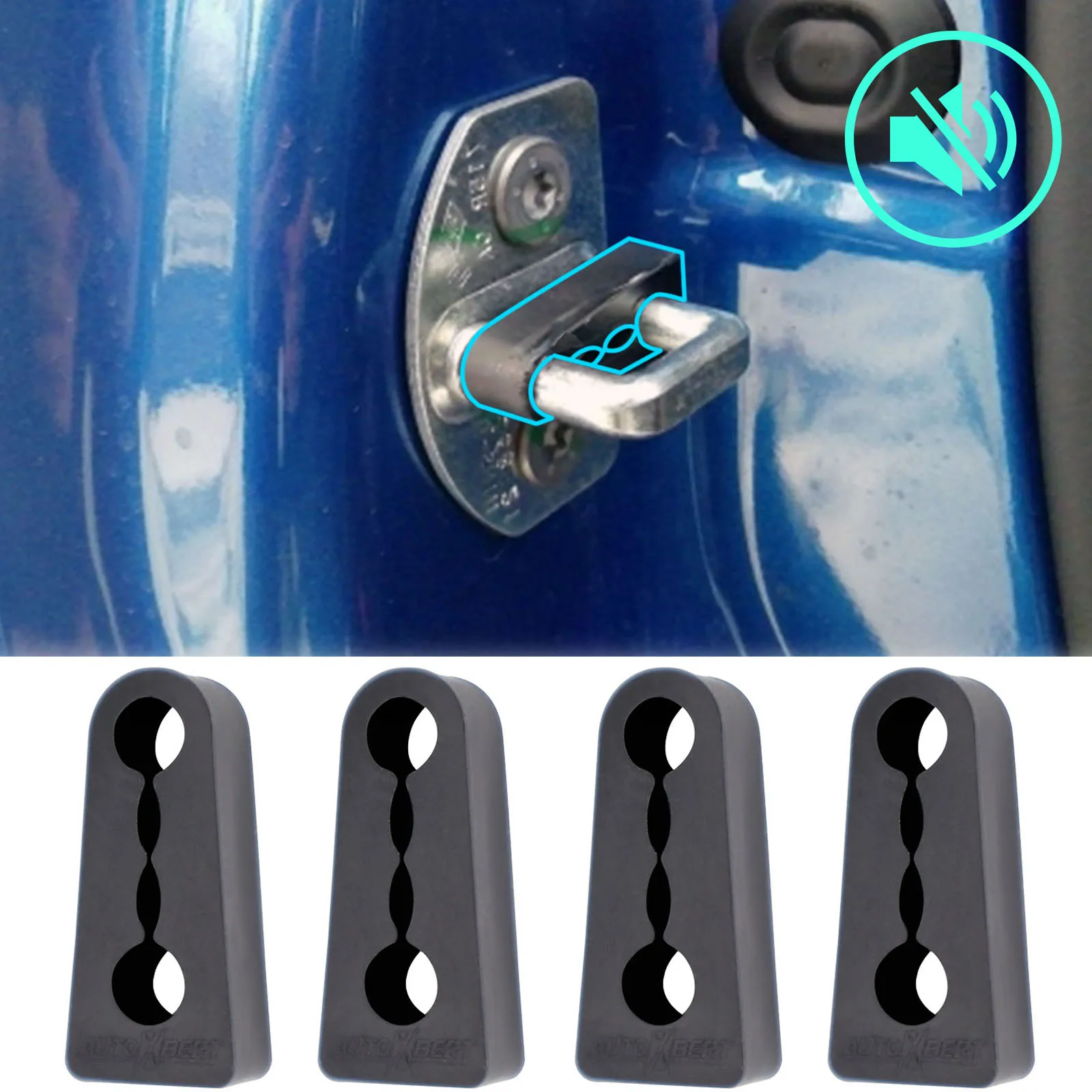 Auto Deurslot Geluid Deadener Demper Buffer Voor Renault Duster 2 Captur Kaptur Arkana Fluence Ratelend Geschreeuw Doof