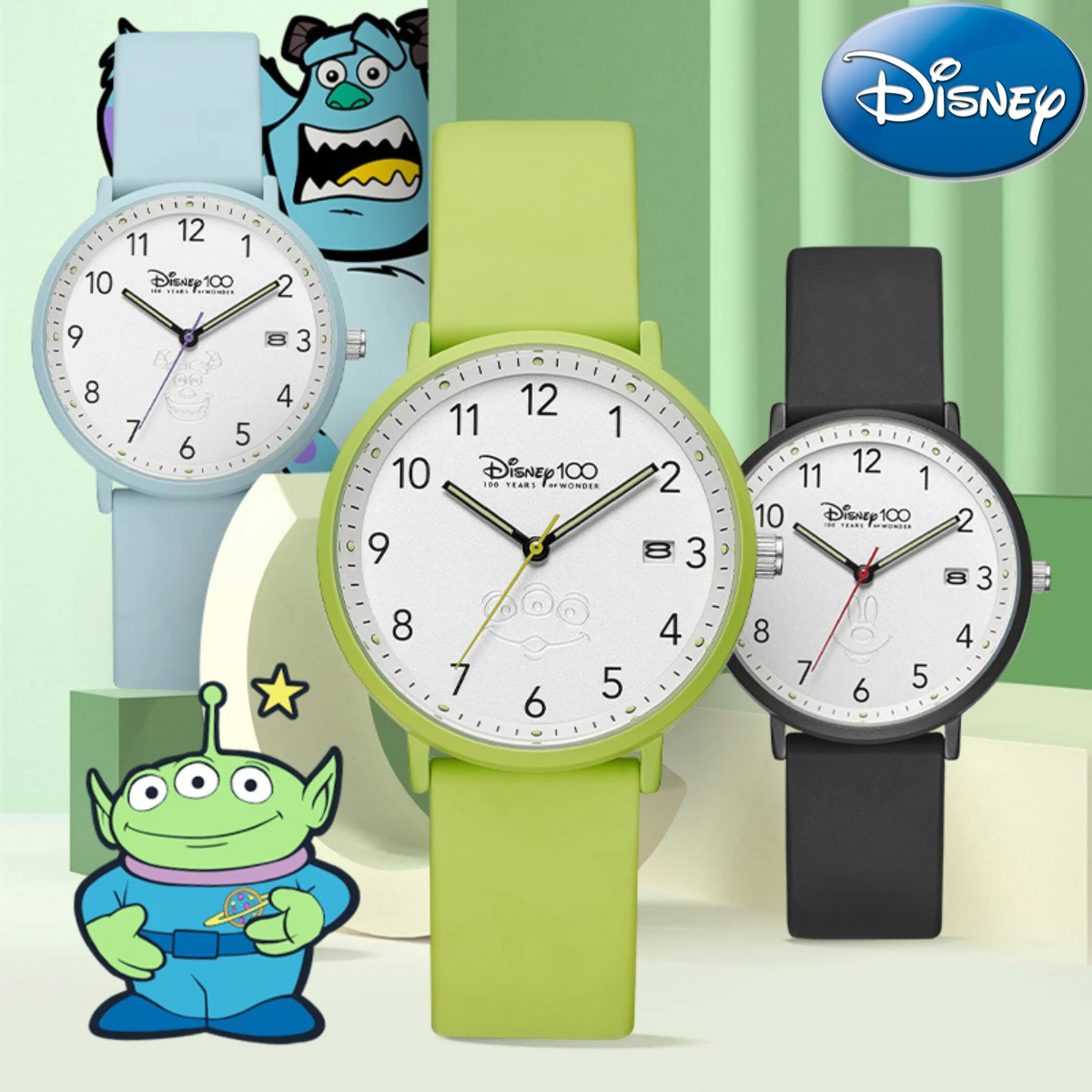 Disney 100 Years Of Wonder Limited Calendar Children\'s Watch Mickey Far Out Cosmic Cool Stitch Quartz Clock Relogio Masculino