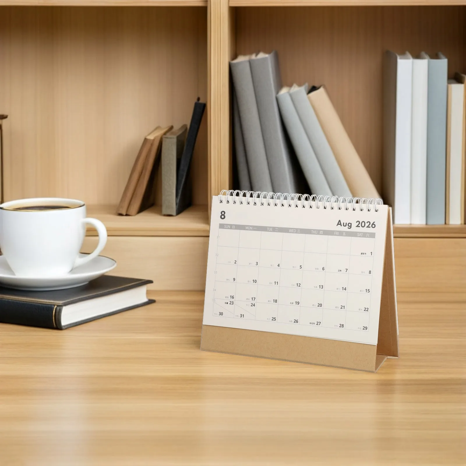 

Simple Record of Desk Calendar Flipping Office 2024 Monthly Notepad Standing Small