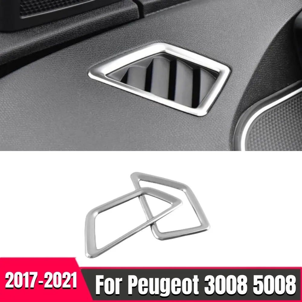 LHD! Stainless Interior Car Styling Accessories Window Lift Switch Control Panel Cover Trim For Peugeot 3008 5008 GT 2017-2022