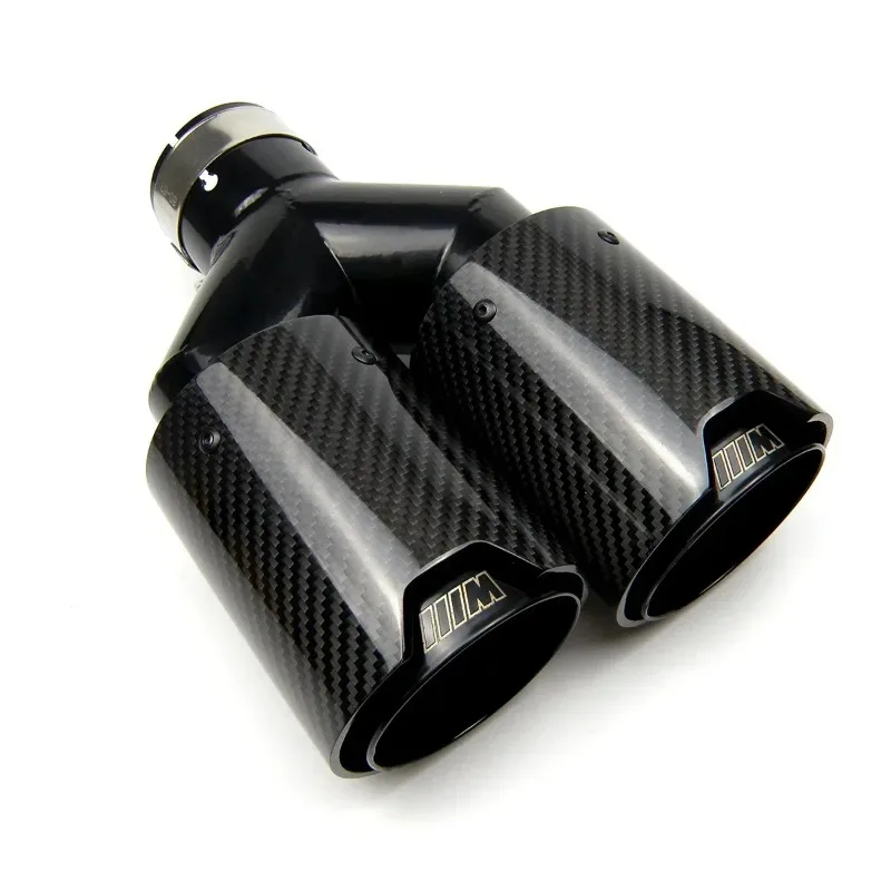 1Pieces Dual Carbon Fiber Universal M Performance Exhaust Pipe End Muffler Tips for BMW 5 Series F10 X3F25 X4 F26 X5 F15 X6 F16