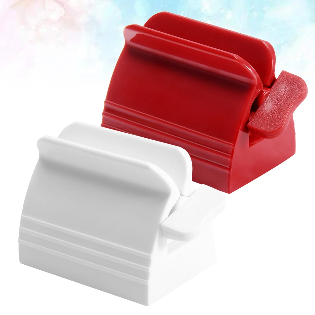 

2 pcs Plastic Tube Squeezer Dispenser Thickened Base Toothpaste Squeezer For Home Bathroom Compact Storage Cream