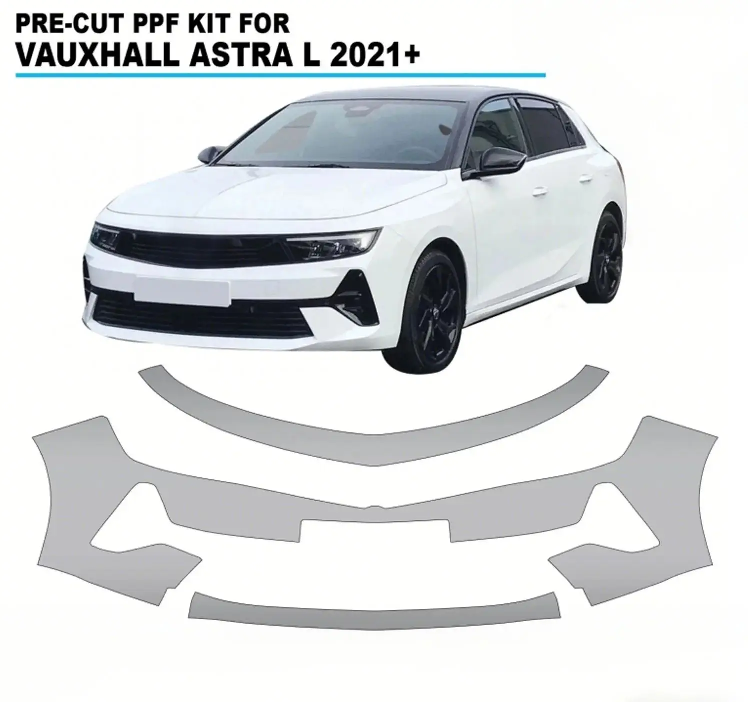 

Для Vauxhall Astra L 2021-UP бампер из ТПУ, устойчивая к царапинам самовосстанавливающаяся защитная пленка для краски, невидимая предварительно вырезанная PPF ﻿ Комплект