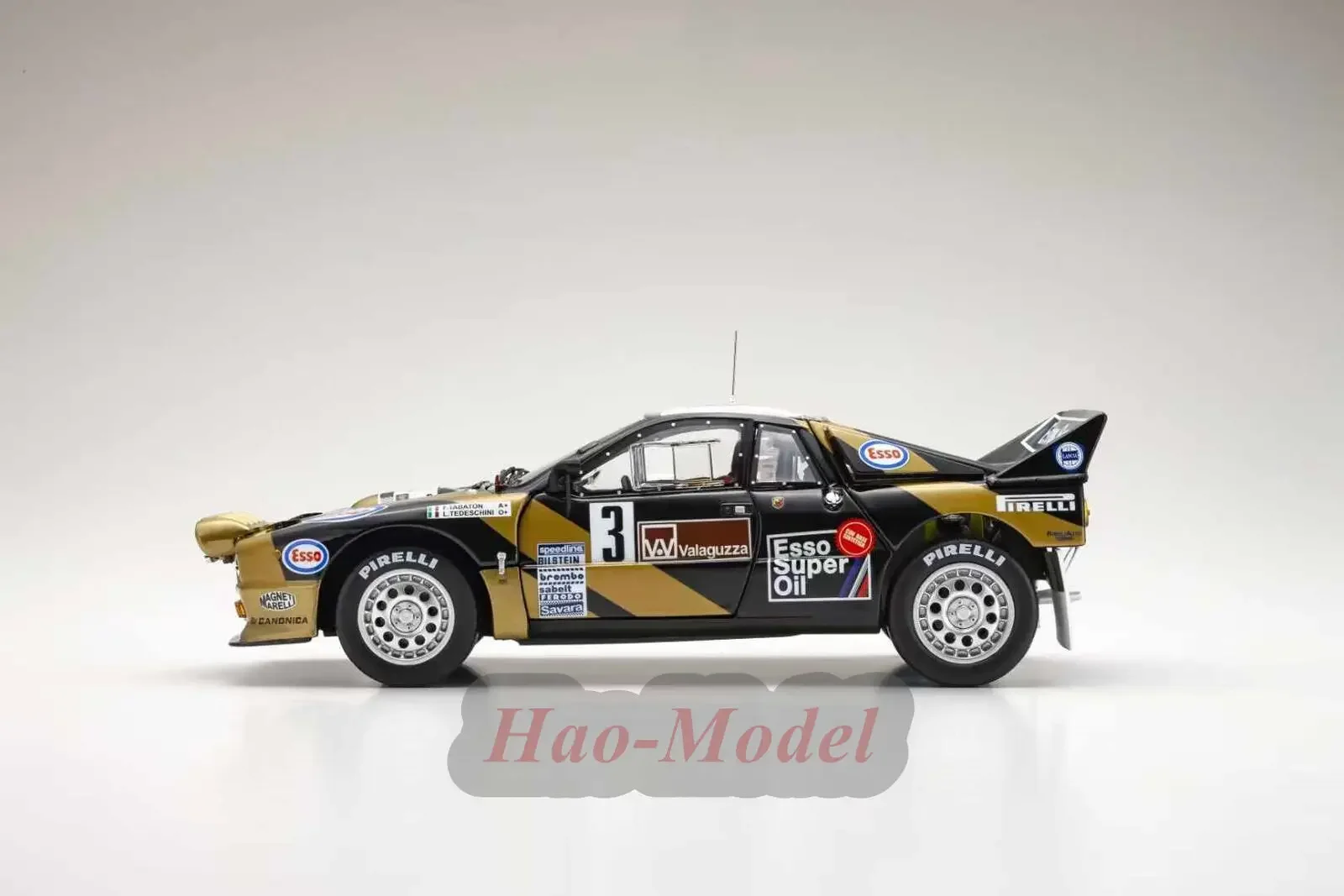 1/18 For Lancia Rally Targa Florio #3 Grifone Esso 1985 Alloy Model Car Diecast Simulation Birthday Gift Hobby Display Ornaments