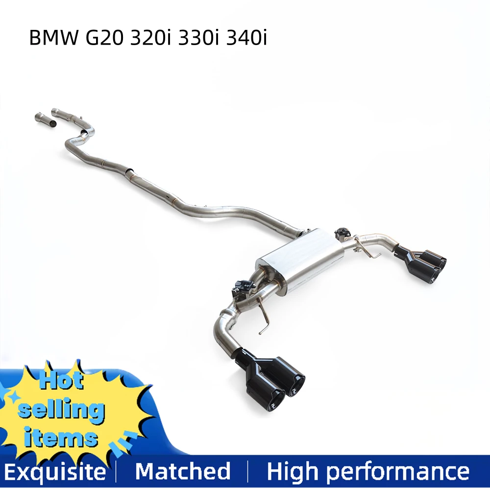 Stainless steel exhaust Catback with valve for the BMW G20 320i 330i 340i rear exhaust system