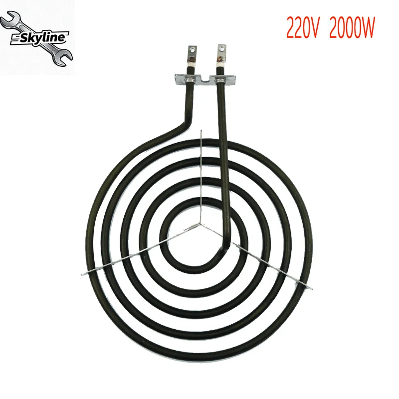 2000W Stainless Steel 5 Rings Mosquito Coil Heating Element - Oblate Stove Surface Burner with Tripod Heater Tube for Furnace