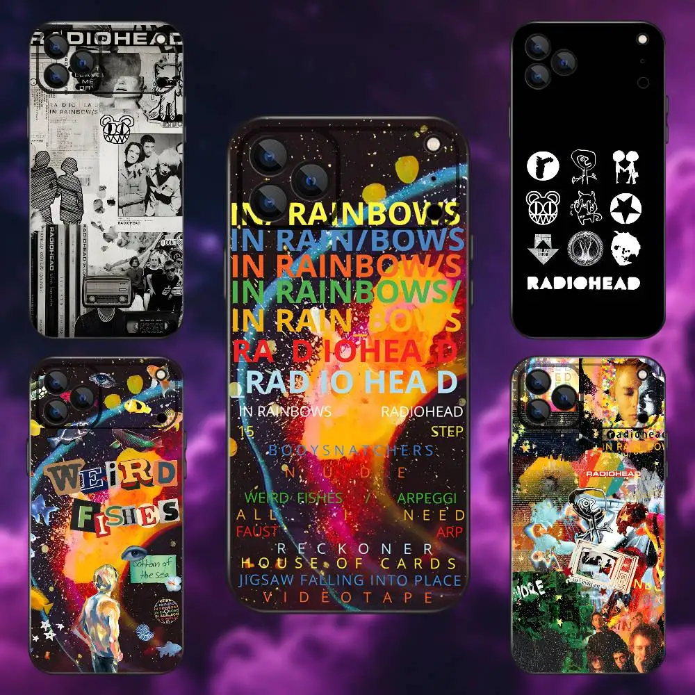 

Radiohead Rock Band Phone Case For iPhone 17,16,15,14,13,12,Pro,Max,Plus,E,SE4,Air,Mini Black Soft Box