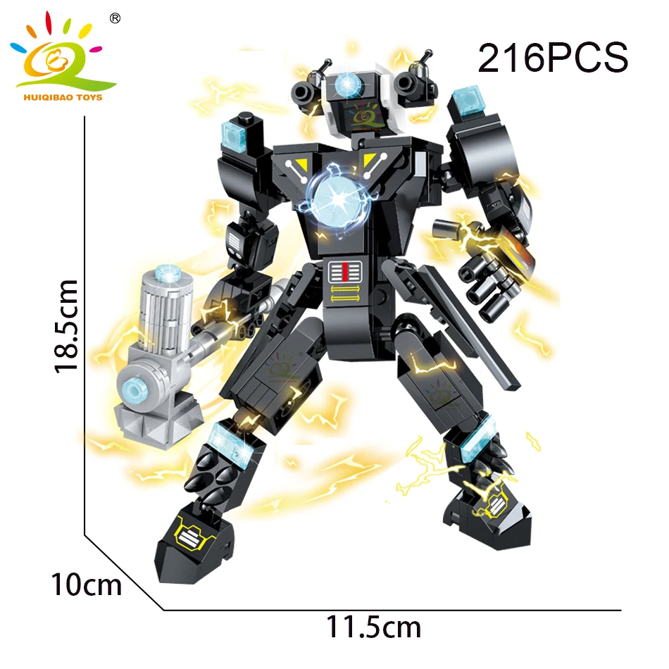 Huiqibao Diy Skibidi Wc Man Monitor Man Bouwstenen Set Titan Speaker Man Titan Camera Model Bakstenen Speelgoed Voor Meisjes Volwassen