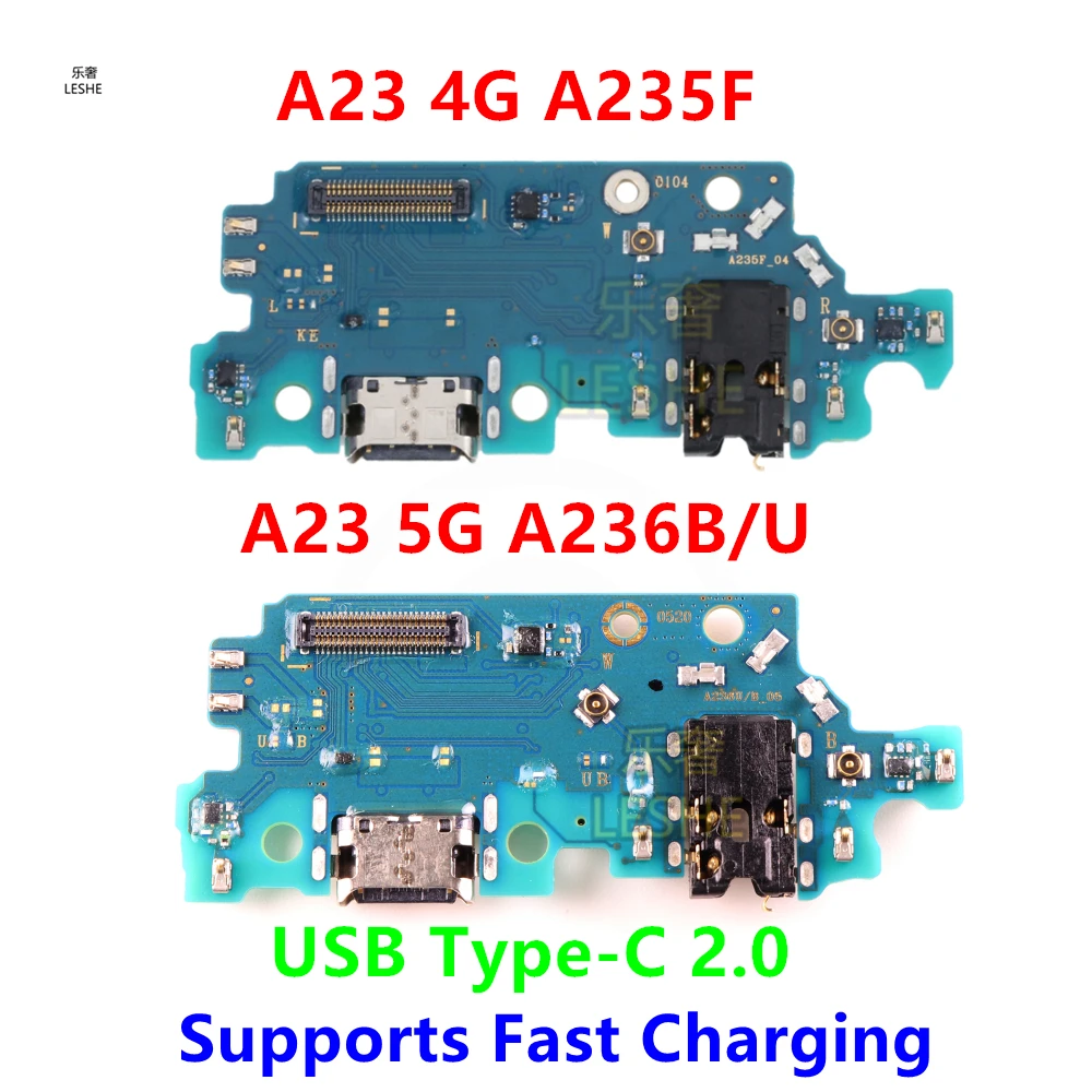 

USB Type-C 2.0 Charging Socket Port Connector Board Flex With Mic For Samsung A23 4G A235F 5G A236B A236U Fast charge