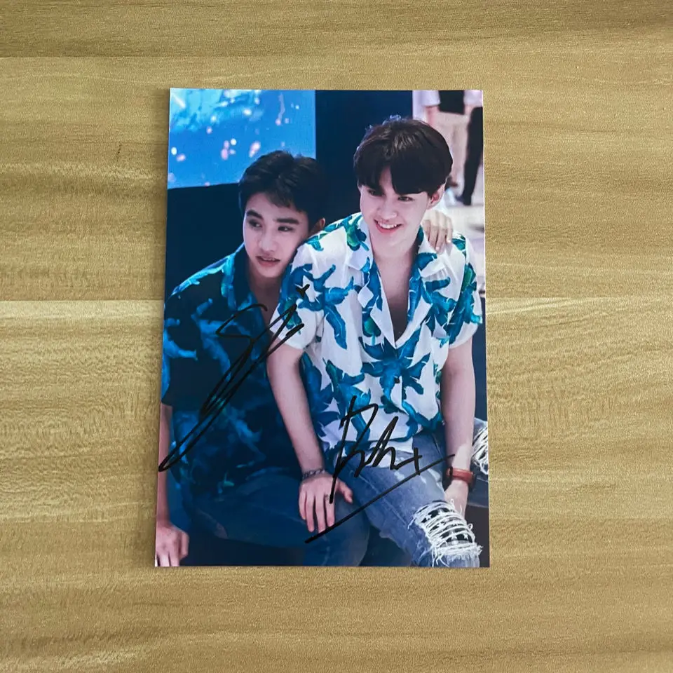 Thai BL Drama Love by Chance Ae Pete PerthSaint Perth Signature Photo, 6 ", Collection manuscrite non imprimée, Photo