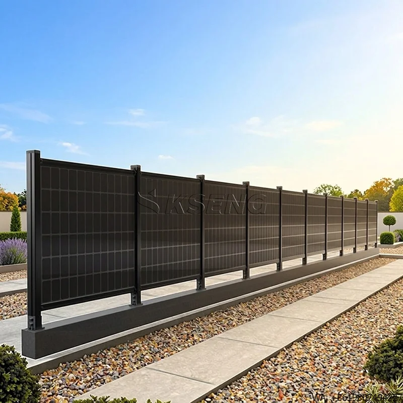 Wind-Resistant Solar Fence Mounting System Vertical Solar Panels System Solar Garden Fence for Fast Installation
