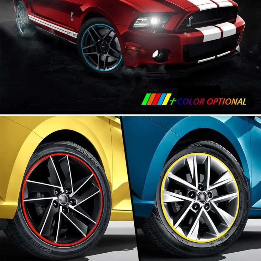 Universal 8M Car tires Styling Mouldings Rim Protect Strip Wheel Edge Protector Car Wheel Sticker Tire Protection Care Covers