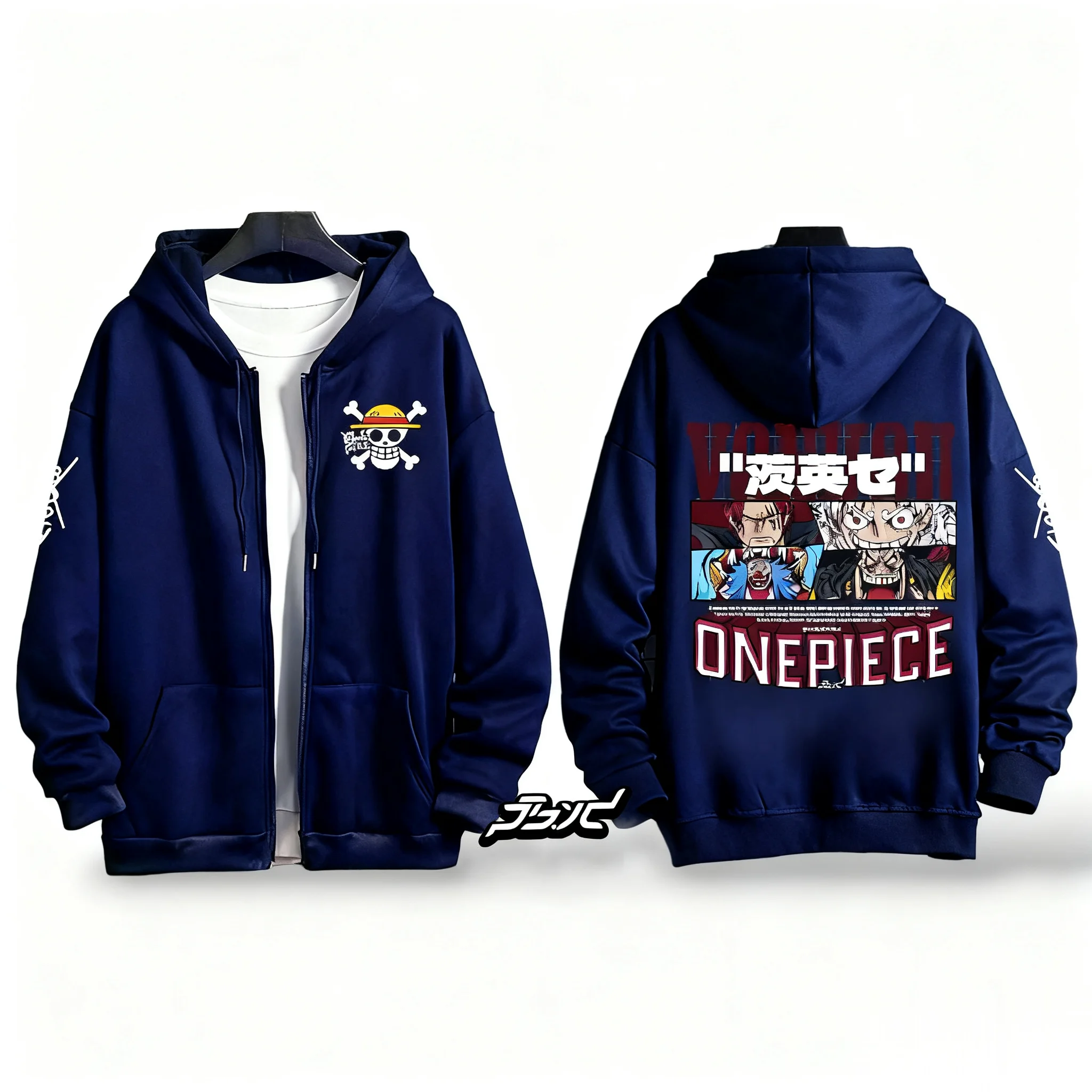 

Винтажная цельная куртка большого размера в стиле аниме с капюшоном для мужчин и женщин, толстовка на молнии, уличная одежда, повседневная одежда для косплея, осенне-зимняя мода Y2k