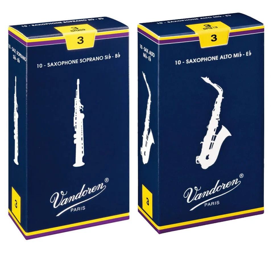 Frankreich Vandoren Saxophonblatt Blue Box SAXblätter Traditionelle Sopran Alto Tenor Klarinette Original – Detail 2