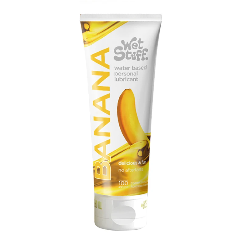 100g Banana Flavor Water Based Personal Lubricant Gel Natural Plant Extract Moisturizing Intimate Care Smooth Easy Clean For Cou