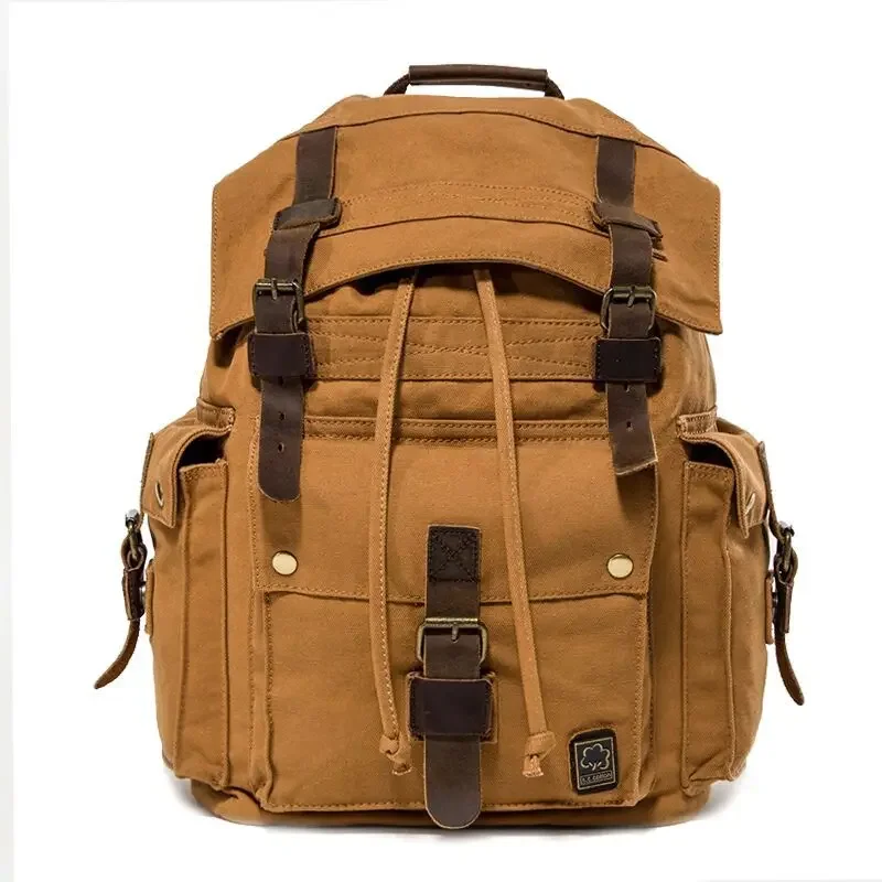 

Vintage Canvas Travelling Backpack Men Ladies School Backpack Men's Travelling Bag Large Canvas Backpack Large Bags