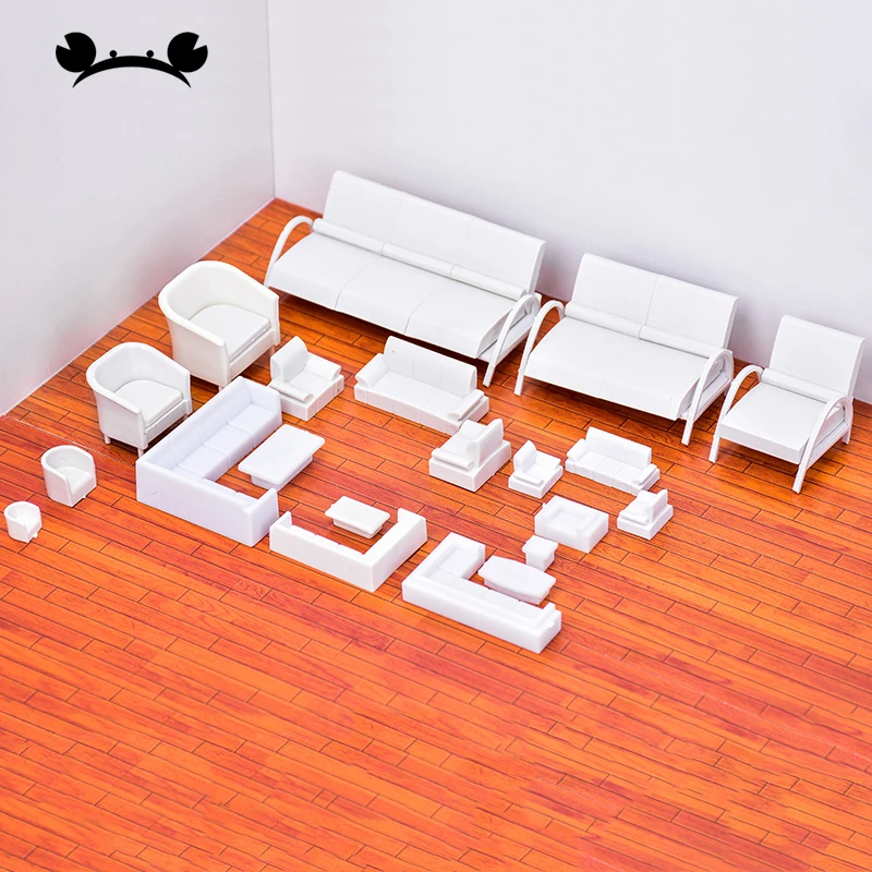 1Pc Domek dla lalek Sofa Kanapa Krzesลo Meble Miniaturowe zabawki Domek dla lalek 1/20 Skala Akcesoria Model Architektura Dekoracja wnฤtrz