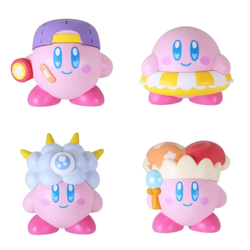 TOMY Original 4 Uds Gashapon Kirby MUTEKEI SUTEKI CLOSET juguetes para niños regalo adornos de modelos coleccionables